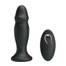 Черная анальная втулка с 12 режимами вибрации Mr Play - 12,4 см. купить в секс шопе
