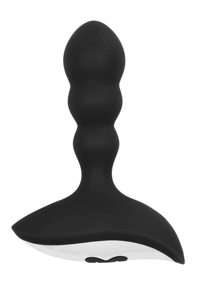 Черный массажер простаты с пультом N 78 Rechargeable Anal Stimulator - 12 см. купить в секс шопе
