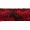 Красная прямоугольная шлепалка с цветочным принтом - 32,6 см. купить в секс шопе