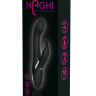 Черный вибратор-кролик NAGHI NO.33 RECHARGEABLE DUO VIBRATOR - 23 см. купить в секс шопе