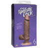 Вибратор-мулат с мошонкой и присоской The Realistic Cock Vibrating 6”- 21,6 см. купить в секс шопе