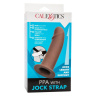 Коричневый фаллопротез на трусиках-джоках PPA With Jock Strap - 17,75 см. купить в секс шопе