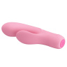 Нежно-розовый вибратор с клиторальным отростком Tim - 15,5 см. купить в секс шопе