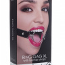 Расширяющий кляп Ring Gag XL с чёрными ремешками купить в секс шопе