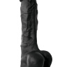 Чёрный фаллоимитатор на присоске Colours Pleasures 7  Dildo - 22,3 см. купить в секс шопе