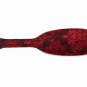 Красная овальная шлепалка с цветочным принтом - 35,5 см. купить в секс шопе