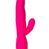 Розовый вибратор с подогревом для двойной стимуляции JOS NEGA - 22 см. купить в секс шопе