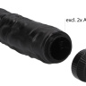 Черный вибромассажер Realisic Multispeed Vibrator - 23 см. купить в секс шопе