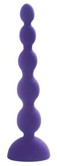 Фиолетовый анальный вибростимулятор Anal Beads L - 21,5 см. купить в секс шопе