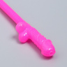 Розовые коктейльные трубочки в виде пениса - 5 шт. купить в секс шопе