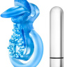 Голубое эрекционное виброкольцо 10 Function Vibrating Tongue Ring купить в секс шопе