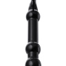 Элегантный чёрный анальный стимулятор с шариками на стволе - 15,5 см. купить в секс шопе