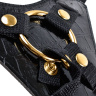 Чёрный с золотом женский страпон Designer Strap-On купить в секс шопе