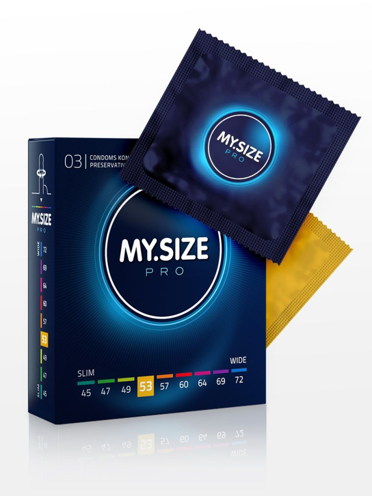 Презервативы MY.SIZE размер 53 - 3 шт. купить в секс шопе