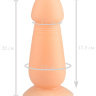 Телесная реалистичная анальная втулка - 20 см.  купить в секс шопе