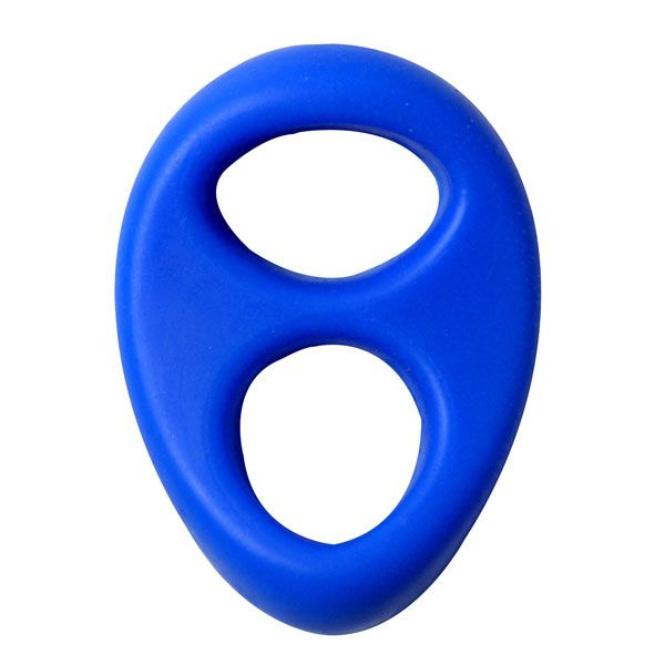 Синее эрекционное кольцо на пенис RINGS LIQUID SILICONE купить в секс шопе