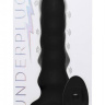 Черный вибратор с волнообразным движением Silicone Vibrating   Squirming Plug with Remote Control - 19,5 см. купить в секс шопе