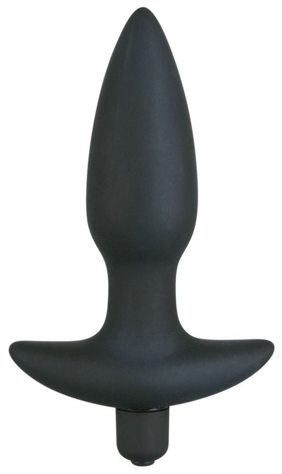 Чёрная анальная вибровтулка с 5 скоростями - 15 см. купить в секс шопе