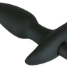 Чёрная анальная вибровтулка с 5 скоростями - 15 см. купить в секс шопе