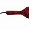 Красная шлепалка-сердечко с цветочным принтом - 28 см. купить в секс шопе