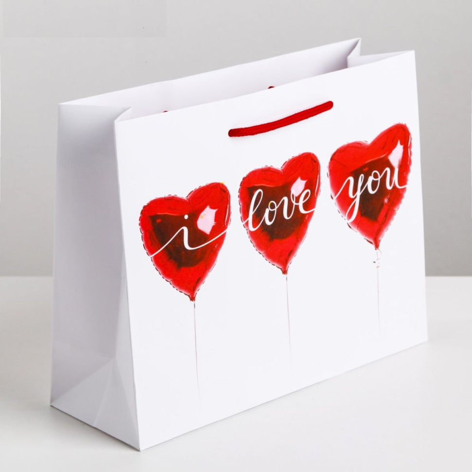 Подарочный пакет  Любовь повсюду  - 12 х 15 см. купить в секс шопе