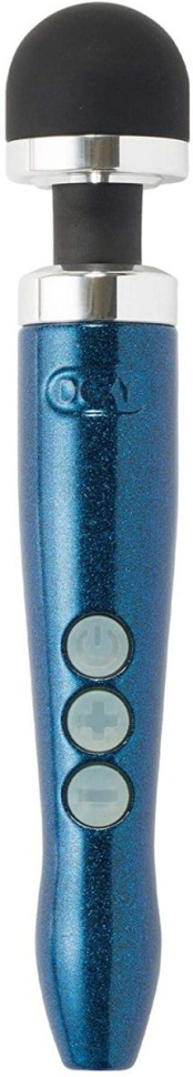 Синий беспроводной вибратор Doxy Die Cast 3R Rechargeable Wand - 28 см. купить в секс шопе