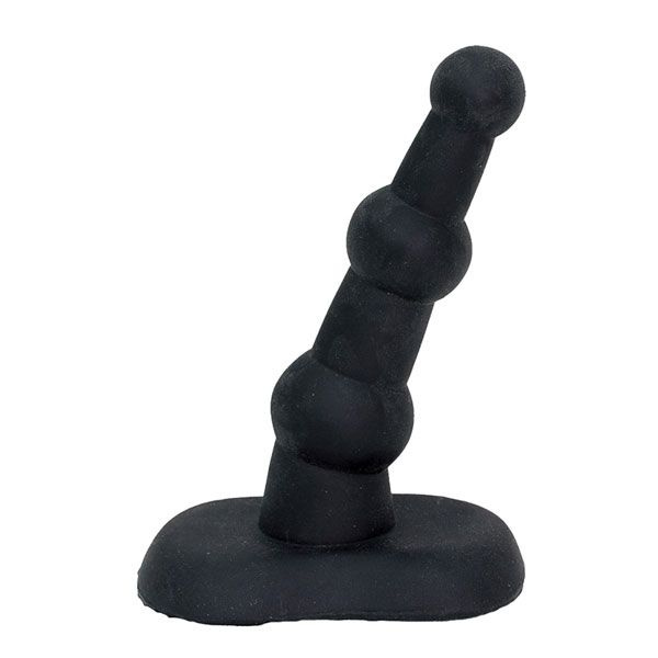 Чёрный анальный стимулятор с широким основанием EXHILARATOR ANAL PLUG 4 BLACK - 10,2 см. купить в секс шопе