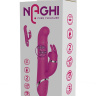 Розовый вибратор-кролик NAGHI NO.41 RECHARGEABLE DUO VIBRATOR - 24 см. купить в секс шопе