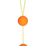 Веселенькие оранжевые вагинальные шарики Funky love balls купить в секс шопе