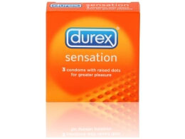 Презервативы с точечной структурой DUREX Sensation - 3 шт. купить в секс шопе