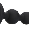 Черная анальная елочка с прозрачным стразом Beaded Diamond Butt Plug - 11,4 см. купить в секс шопе