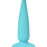 Голубая удлиненная анальная втулка - 12,5 см. купить в секс шопе