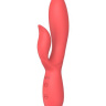 Коралловый вибратор-кролик из силикона Isida - 21 см. купить в секс шопе