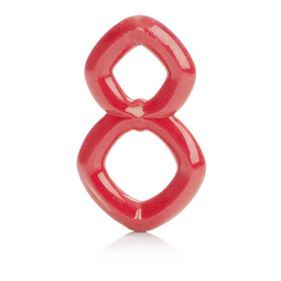 Красное эрекционное кольцо Crazy 8 купить в секс шопе