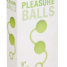 Зелёные вагинальные шарики с завитушками на поверхности купить в секс шопе