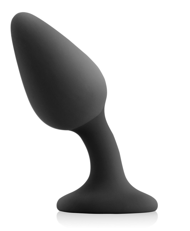 Чёрная анальная пробка со смещенным центром тяжести Renegade Knock Knock Plug - 11,9 см. купить в секс шопе