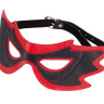 Чёрно-красная маска с прорезями для глаз купить в секс шопе