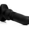 Черный фрикционный вибратор Silicone Vibrating   Thrusting Plug with Remote Control - 17,1 см. купить в секс шопе