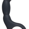 Черный ребристый анальный стимулятор - 13,5 см. купить в секс шопе