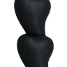 Чёрная анальная цепочка с звеньями-сердечками Black Velvet - 18,5 см. купить в секс шопе