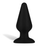 Черный плаг из силикона - 15 см. купить в секс шопе
