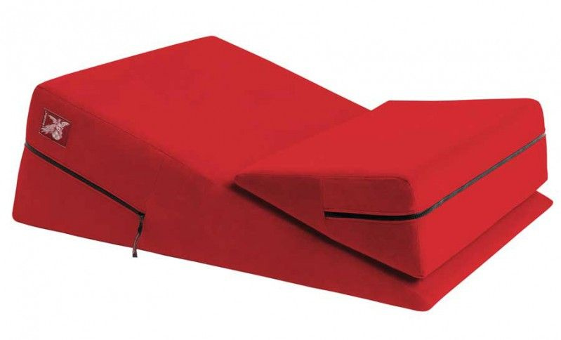 Красная подушка для секса из двух частей Liberator Wedge/Ramp Combo купить в секс шопе