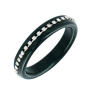 Чёрное эрекционное кольцо со стразами MAGIC DIAMOND купить в секс шопе