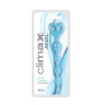 Голубая анальная цепочка с рёбрышками Climax Anal Silicone Stripes - 20,3 см. купить в секс шопе