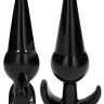 Набор из 4 черных анальных пробок N80 4-Piece Butt Plug Set купить в секс шопе