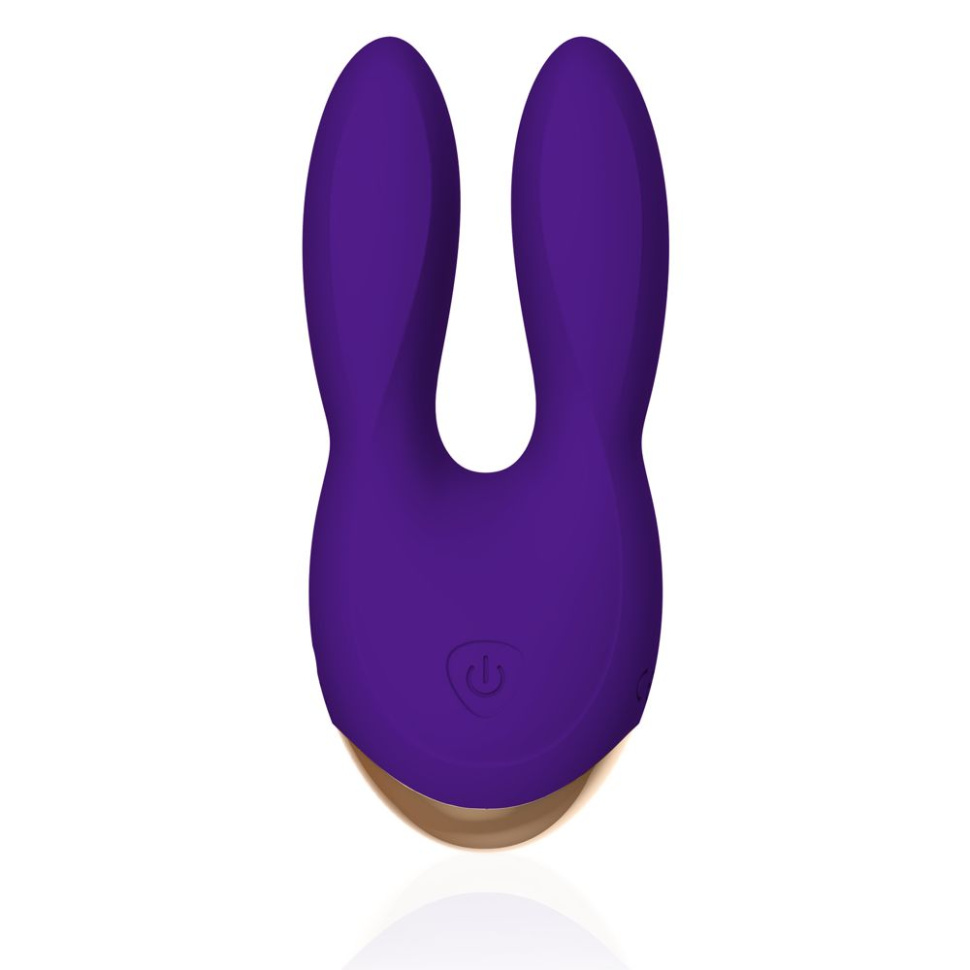 Фиолетовый вибратор с ушками Bunny Bliss - 11 см. купить в секс шопе