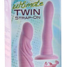 Женский страпон с 2 насадками-фаллосами ULTIMATE TWIN STRAP-ON - 17,8 см. купить в секс шопе