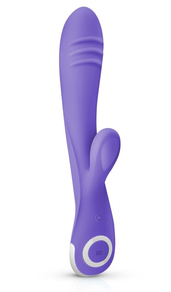 Фиолетовый вибратор с клиторальным отростком Fane - 22 см. купить в секс шопе
