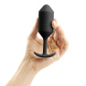 Чёрная пробка для ношения B-vibe Snug Plug 3 - 12,7 см. купить в секс шопе