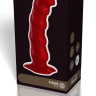 Красный рельефный фаллоимитатор Tiger - 22 см. купить в секс шопе